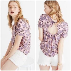 Madewell Tie Back Cutout Oasis Palm Top